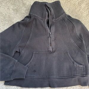 lululemon athletica Black Scuba Half Zip Crop